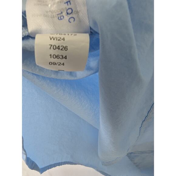 Loft Rosette Poplin Everyday Relaxed Shirt Light Blue in Lakeside Mist Size XL‎ - Picture 8 of 10